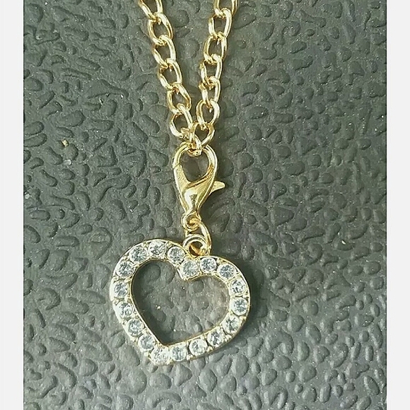 Juicy Couture Jewelry - NWOT Juicy Couture Heart Charm on Gold colored chain